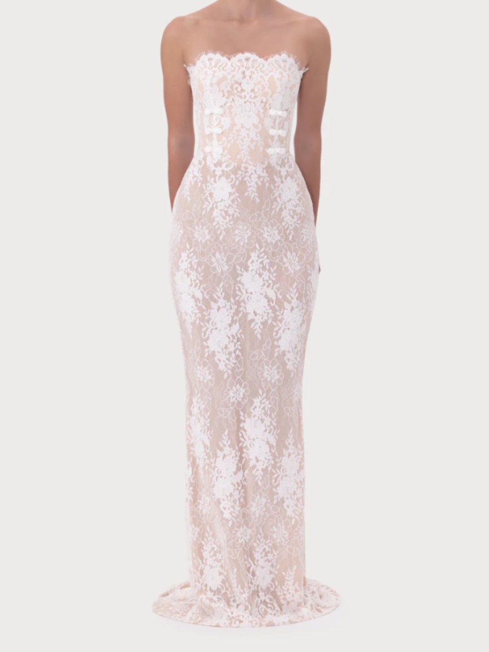 SAU LEE Chantal Lace Gown